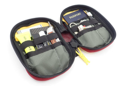 Utility pouch, Burgundy & Yellow 1000d Cordura