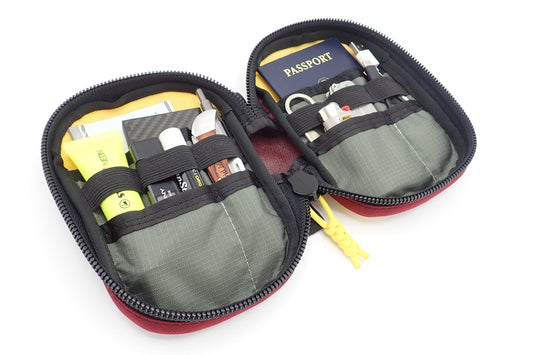 Utility pouch, Burgundy & Yellow 1000d Cordura