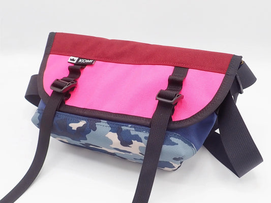 Cordura Messenger Pink + Blue Camo + Burgundy